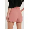 SCALLOP HEM HIGH-WAISTED SHORTS