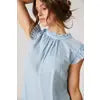 Emily Pleated Chambray Top