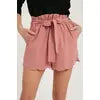 SCALLOP HEM HIGH-WAISTED SHORTS