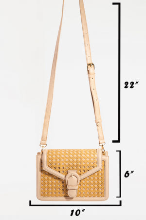 Weave Pattern Rectangle Fashion Bag