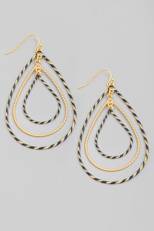 Layered Thin Teardrop Earrings