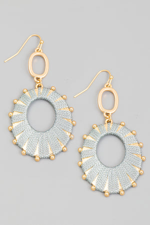 Oval Chain Drop Earrings