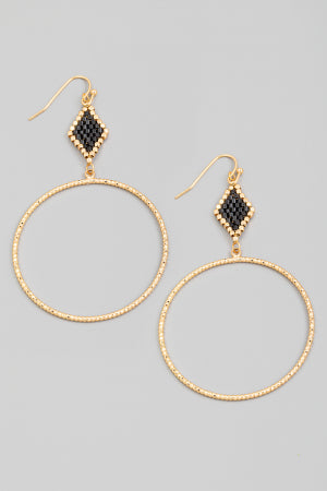 Circle Cutout Drop Earrings