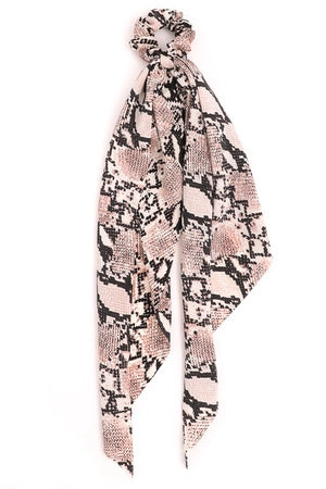 Snake Print Long Tail Scrunchie