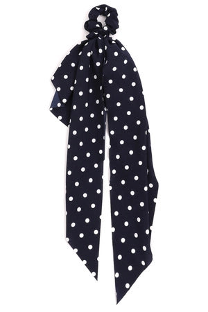 Polka Dot Long Tail Scrunchie