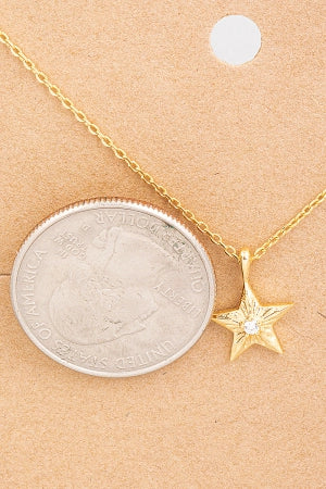 Rhinestone Star Pendant Necklace